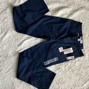 Boys size 14 straight built in flex, navy pant with reinforced knees